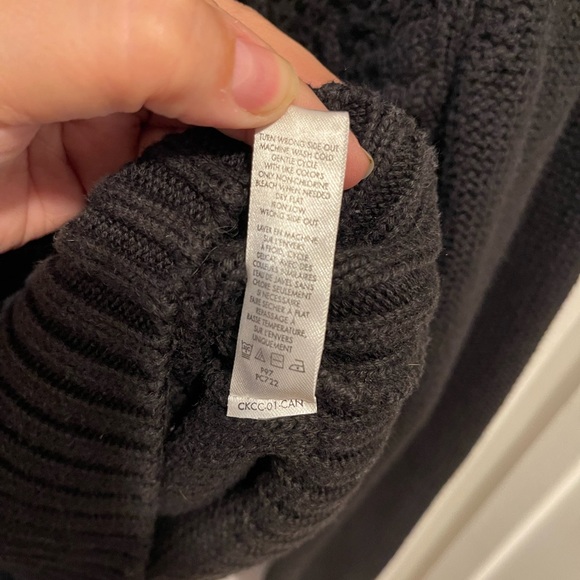 Calvin Klein black knit mock sweater. Size small - Picture 3 of 8